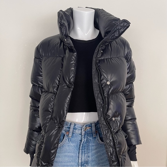 SAM NYC ZOE Puffer Down Coat In Jet Black - Picture 3 of 15